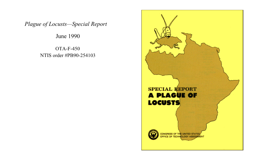 Plague of Locusts-Special Report (June 1990)