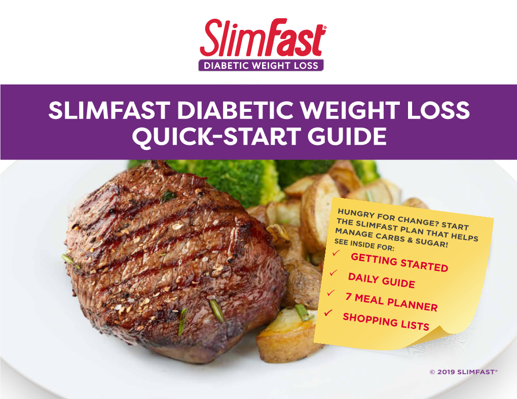 Slimfast Diabetic Weight Loss Quick-Start Guide