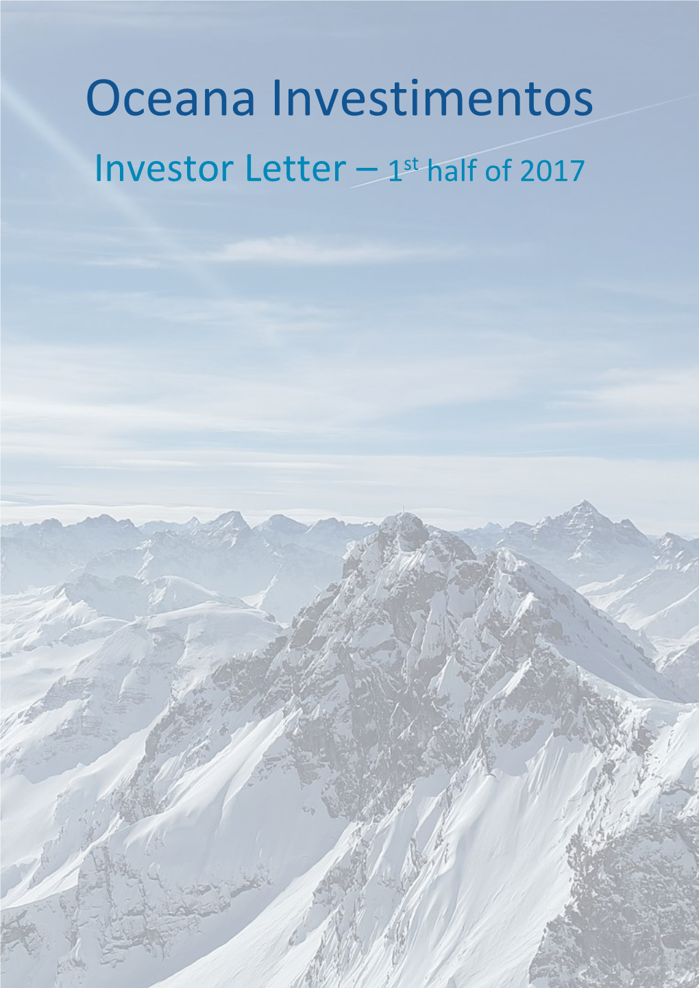 Investor Letter – 1St Half of 2017