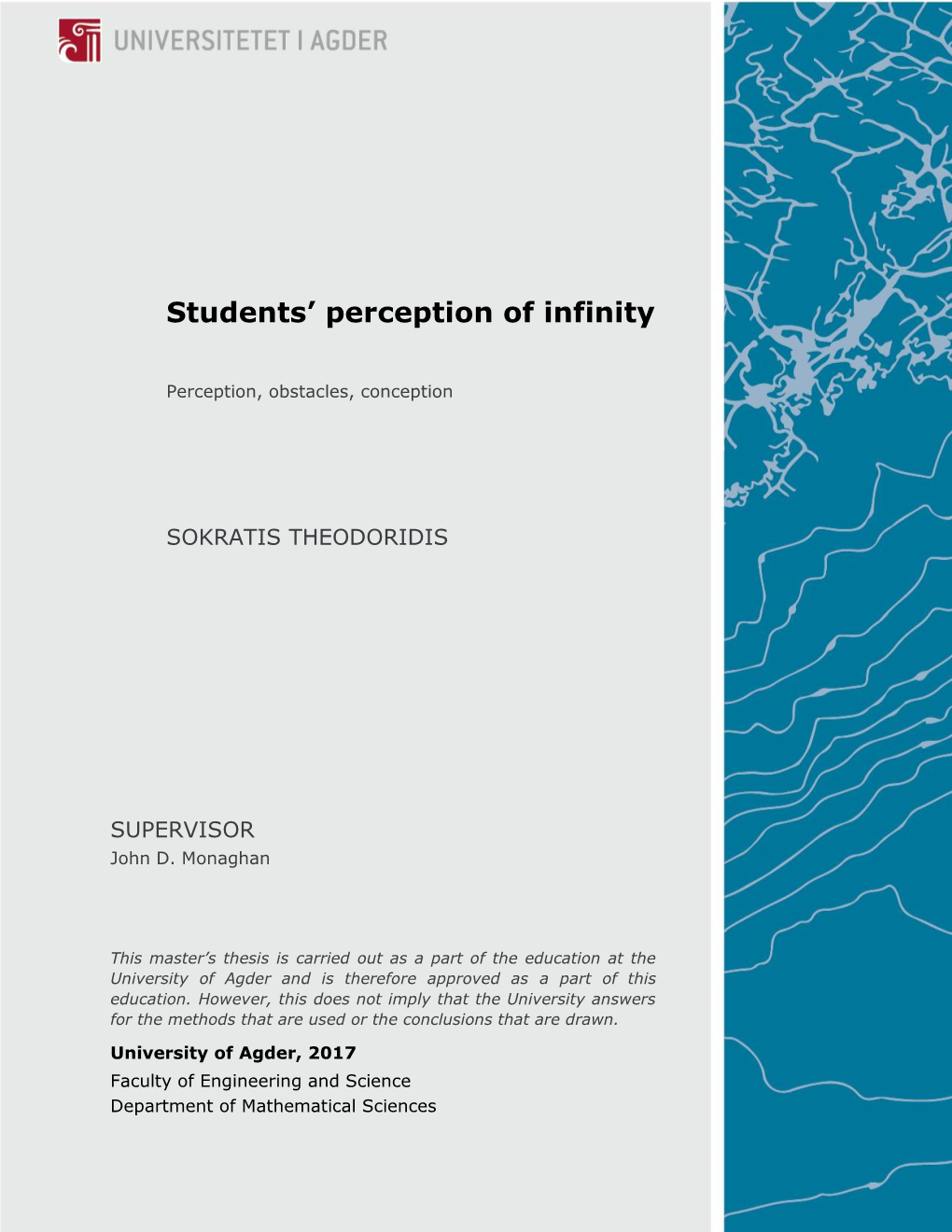 Students' Perception of Infinity