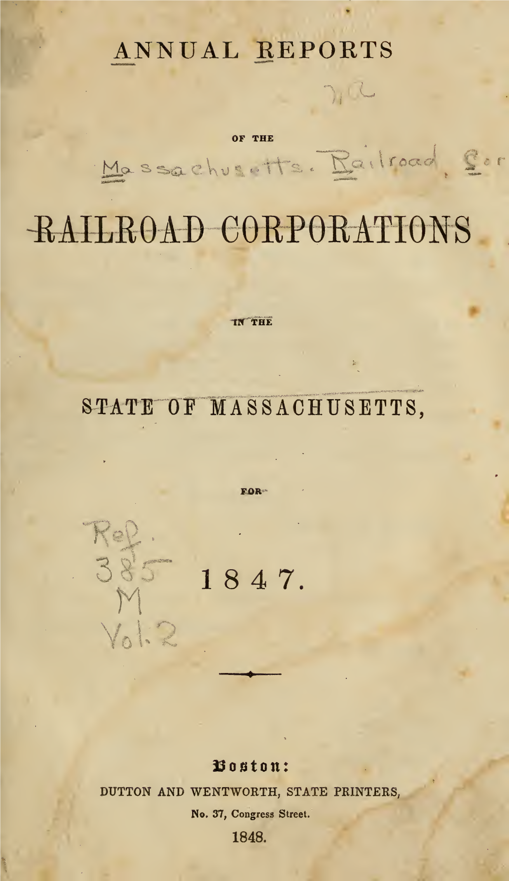 Annual Reports of the Railroad Corporations in the State Of