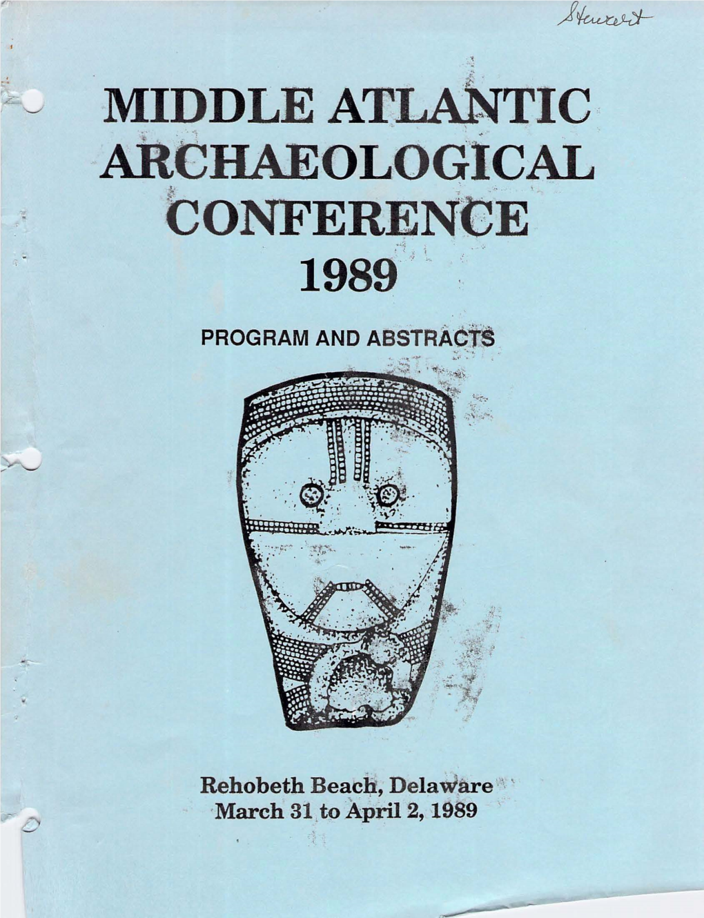 1989 Meeting of the Society for Pennsylvania Archaeology, Edinboro, Pennsylvania