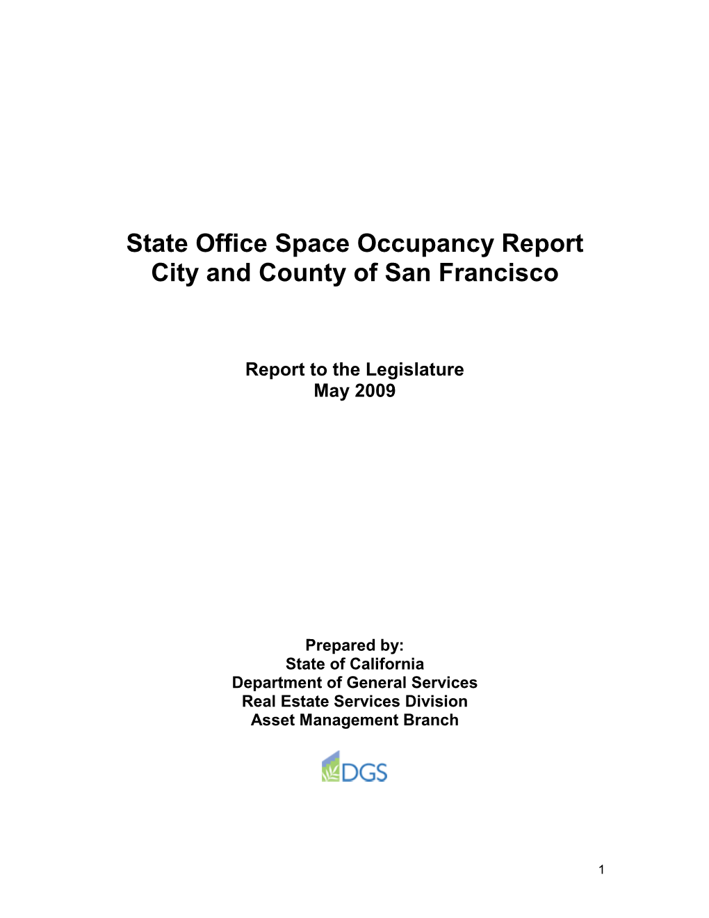 Space Consolidation in San Francisco Report