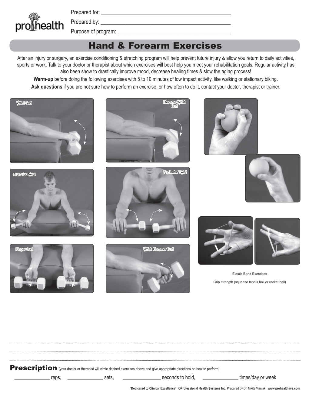 Hand & Forearm Exercises