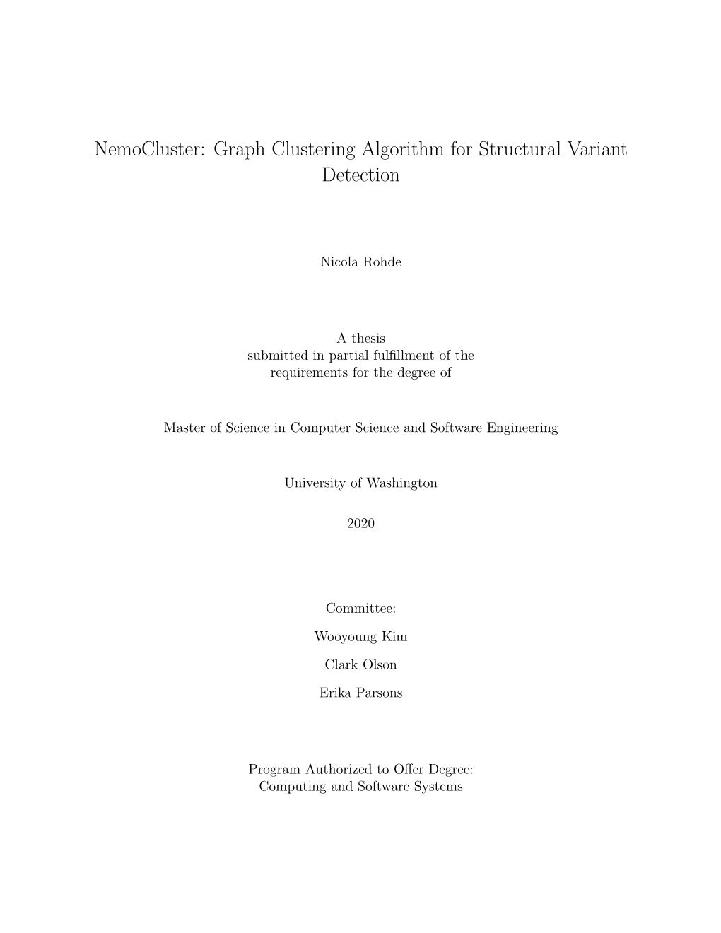 Graph Clustering Algorithm for Structural Variant Detection