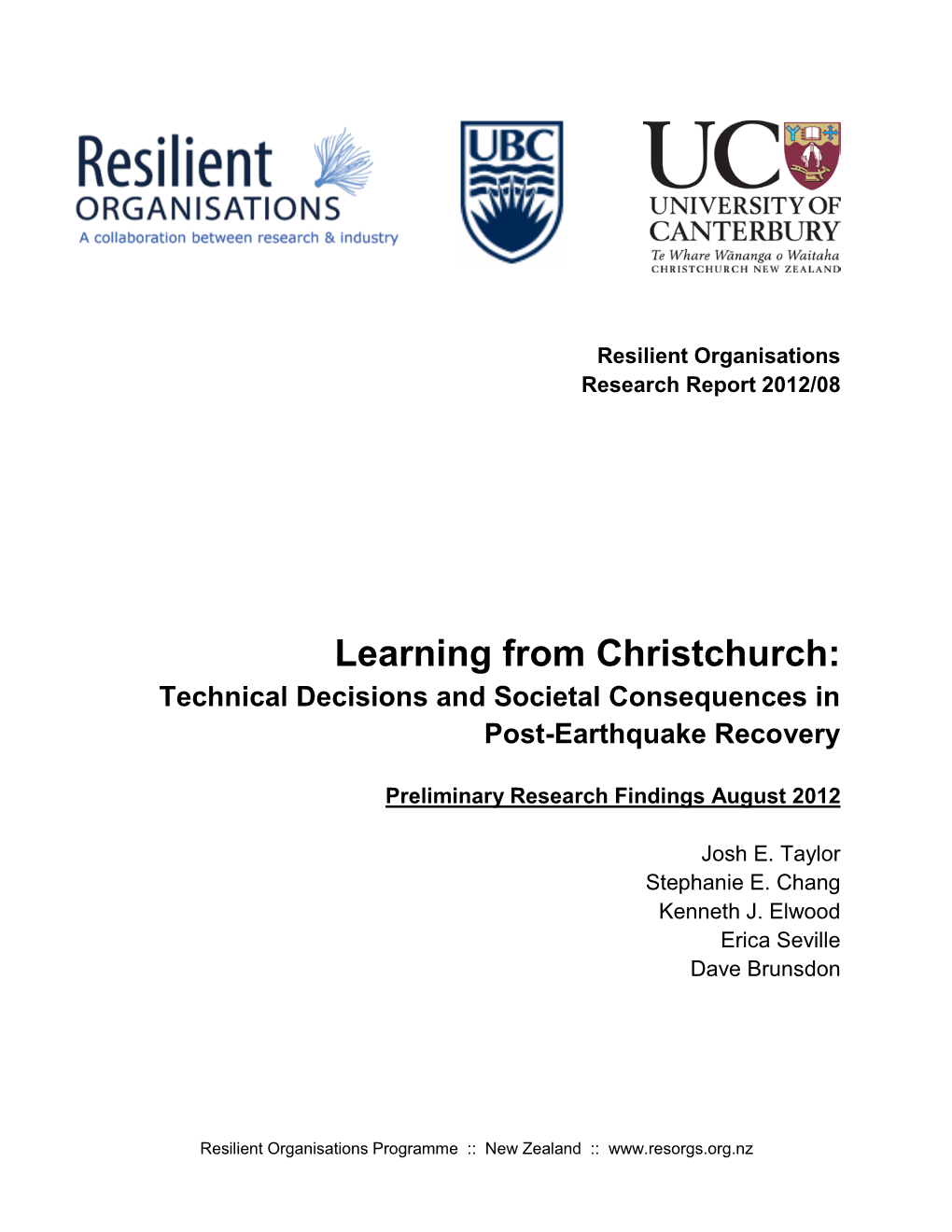 Learning from Christchurch: Technical Decisions and Societal Consequences in Post-Earthquake Recovery