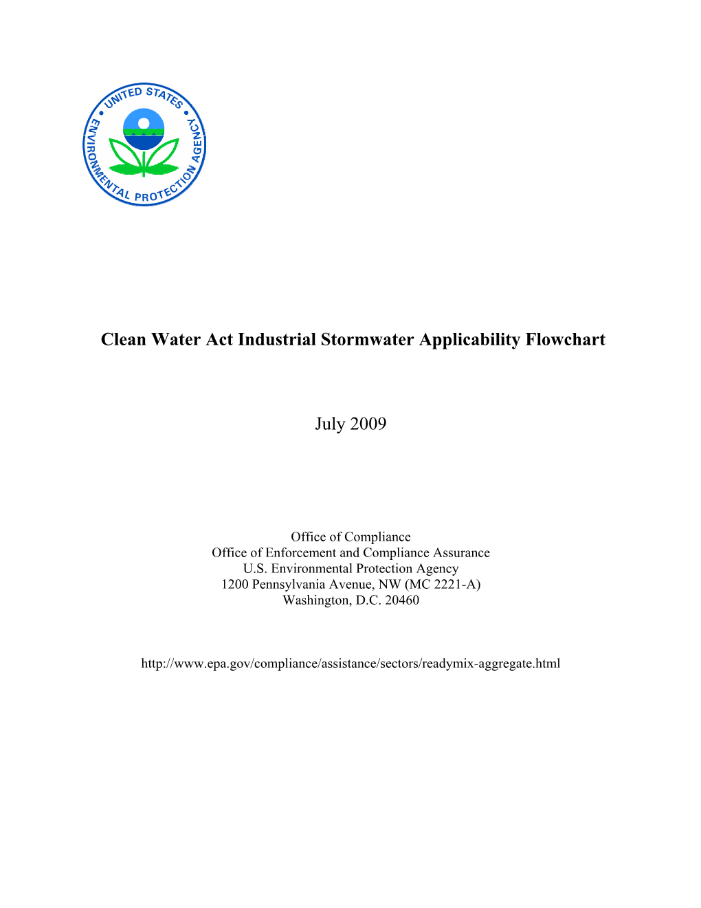 Clean Water Act Industrial Stormwater Applicability Flowchart