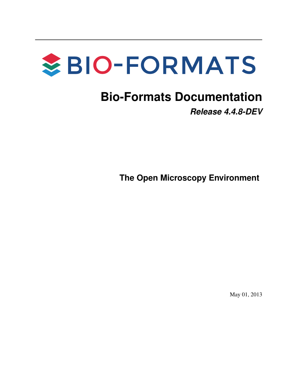 Bio-Formats Documentation Release 4.4.8-DEV