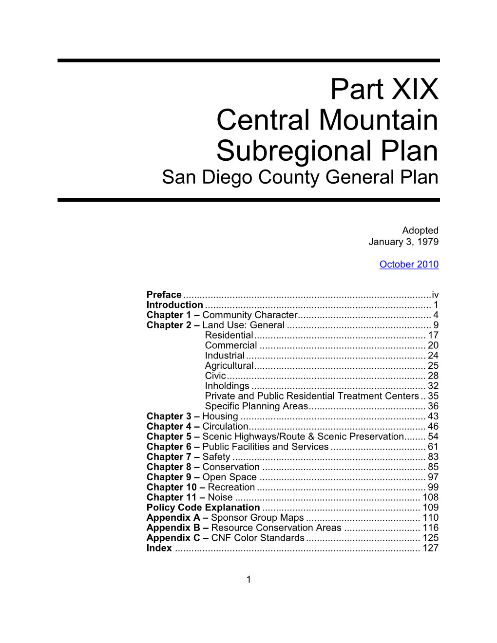 County of San Diego General Plan Update