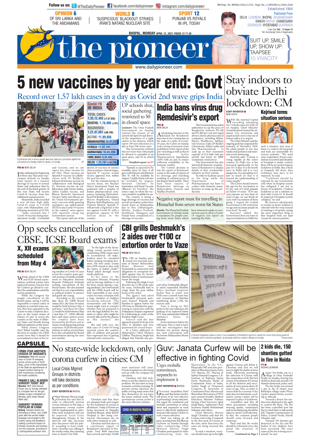 Bhopal, While RKDF Measures Like Janata Curfew to Chief Minister Shivraj Taken to Check Covid Infection