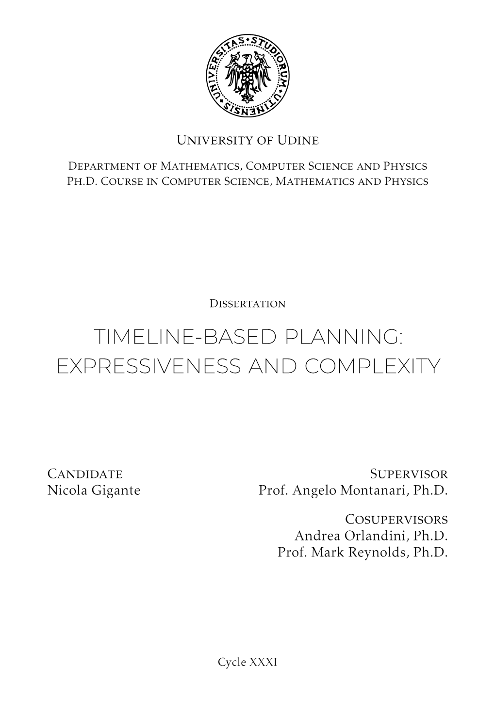 Timeline-Based Planning: Expressiveness and Complexity