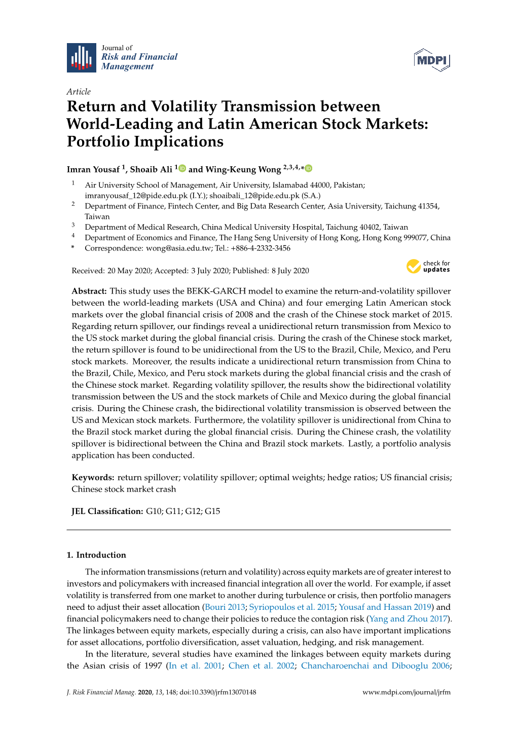 Return and Volatility Transmission Between World-Leading and Latin American Stock Markets: Portfolio Implications