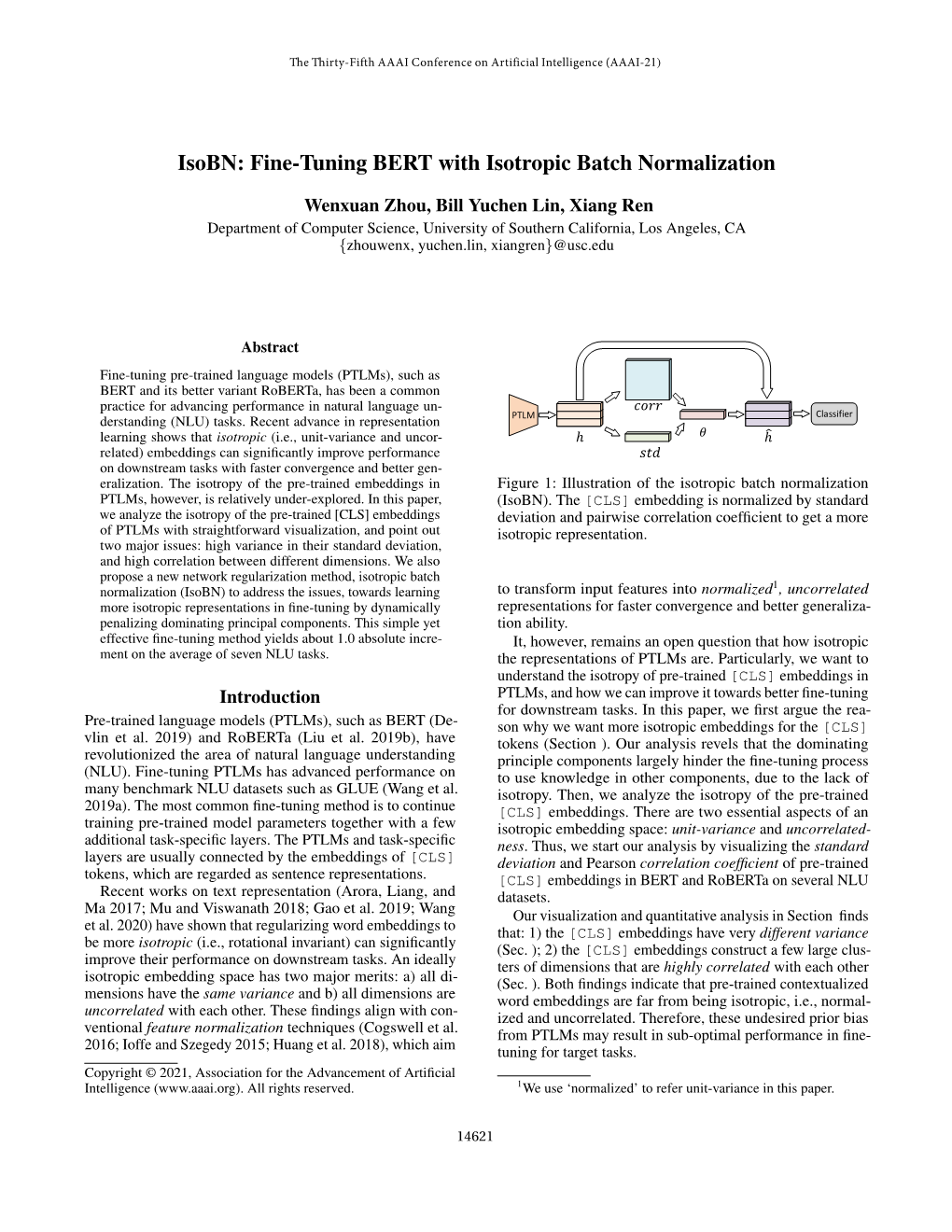Fine-Tuning BERT with Isotropic Batch Normalization