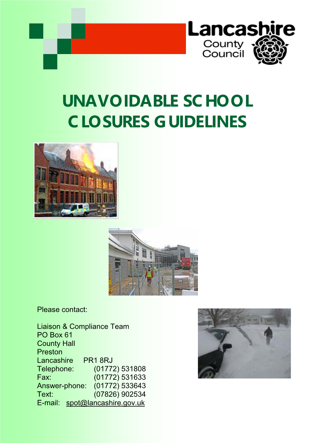 Unavoidable School Closures Guidelines