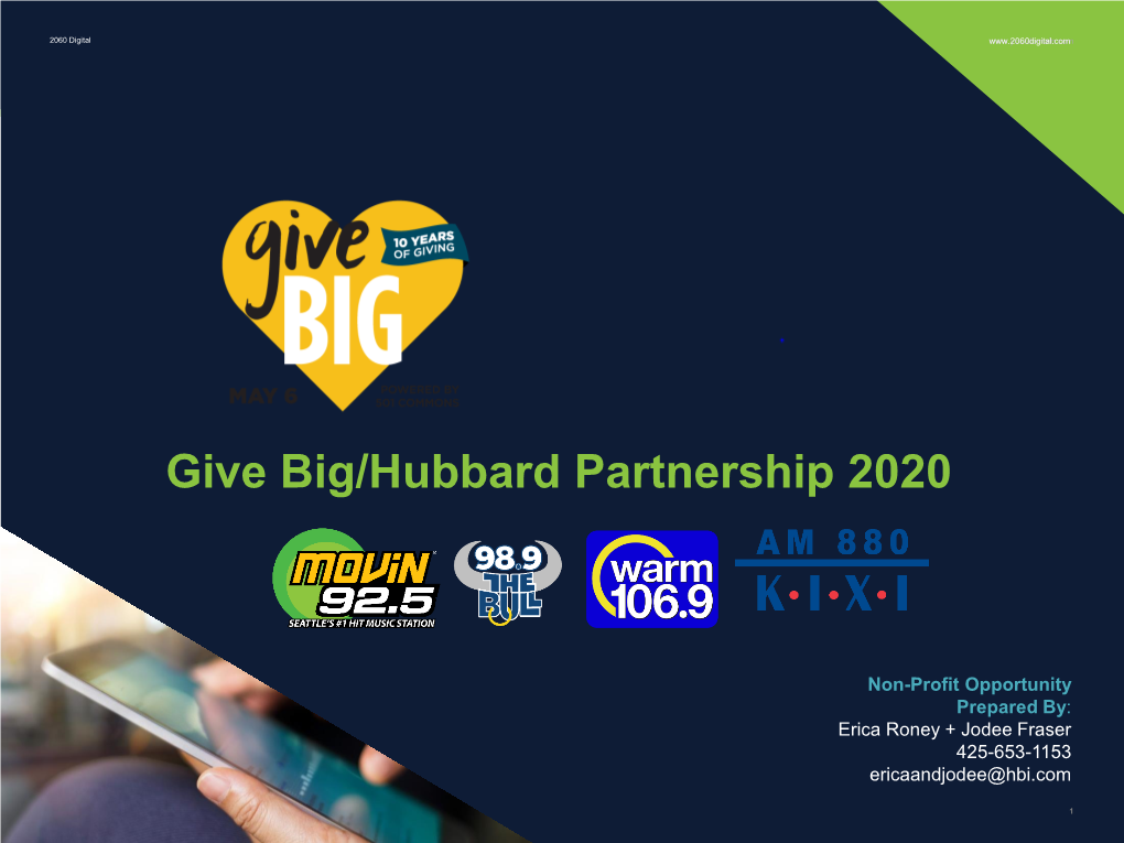 Give Big/Hubbard Partnership 2020
