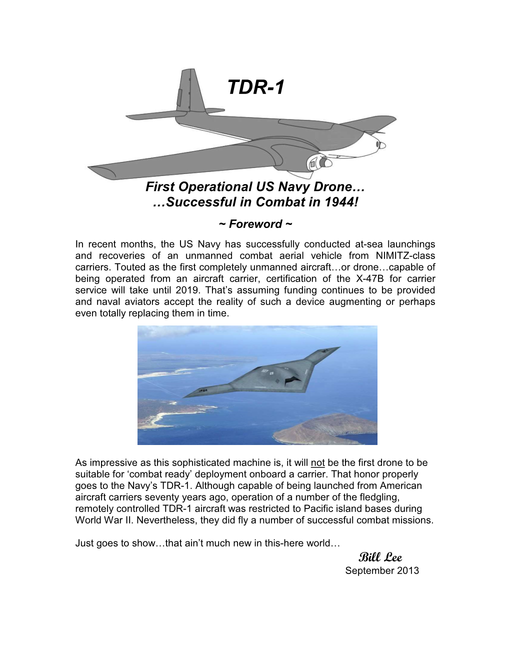 First Operational US Navy Drone… …Successful in Combat in 1944!