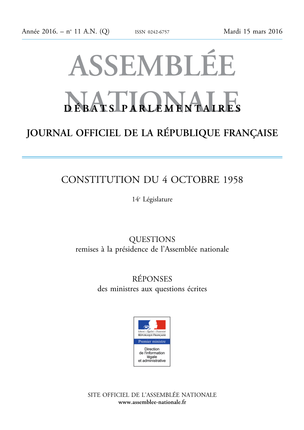 Liste Des Questions Écrites Signalées 2057