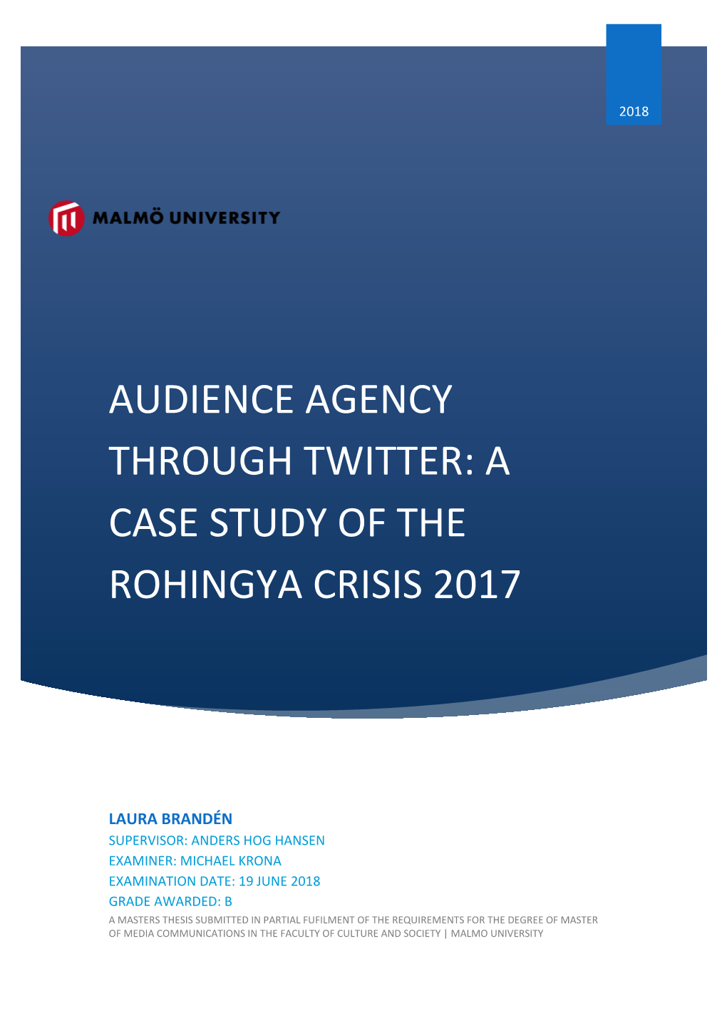 A Case Study of the Rohingya Crisis 2017