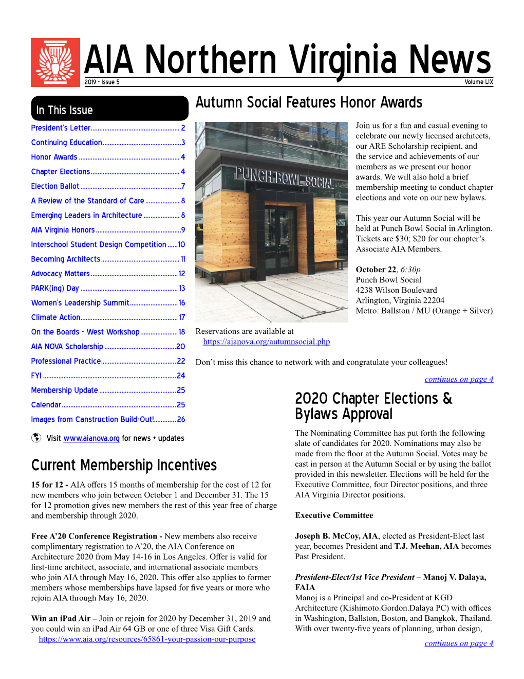 AIA Northern Virginia News 2019 - Issue 5 Volume LIX