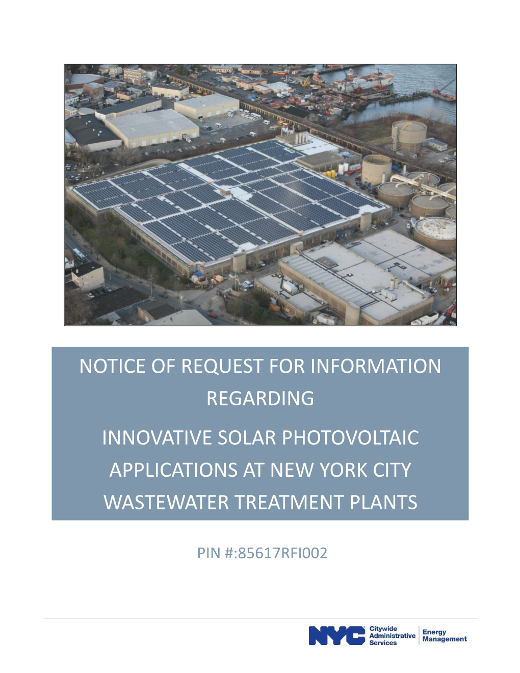 RFI for Innovative Solar PV