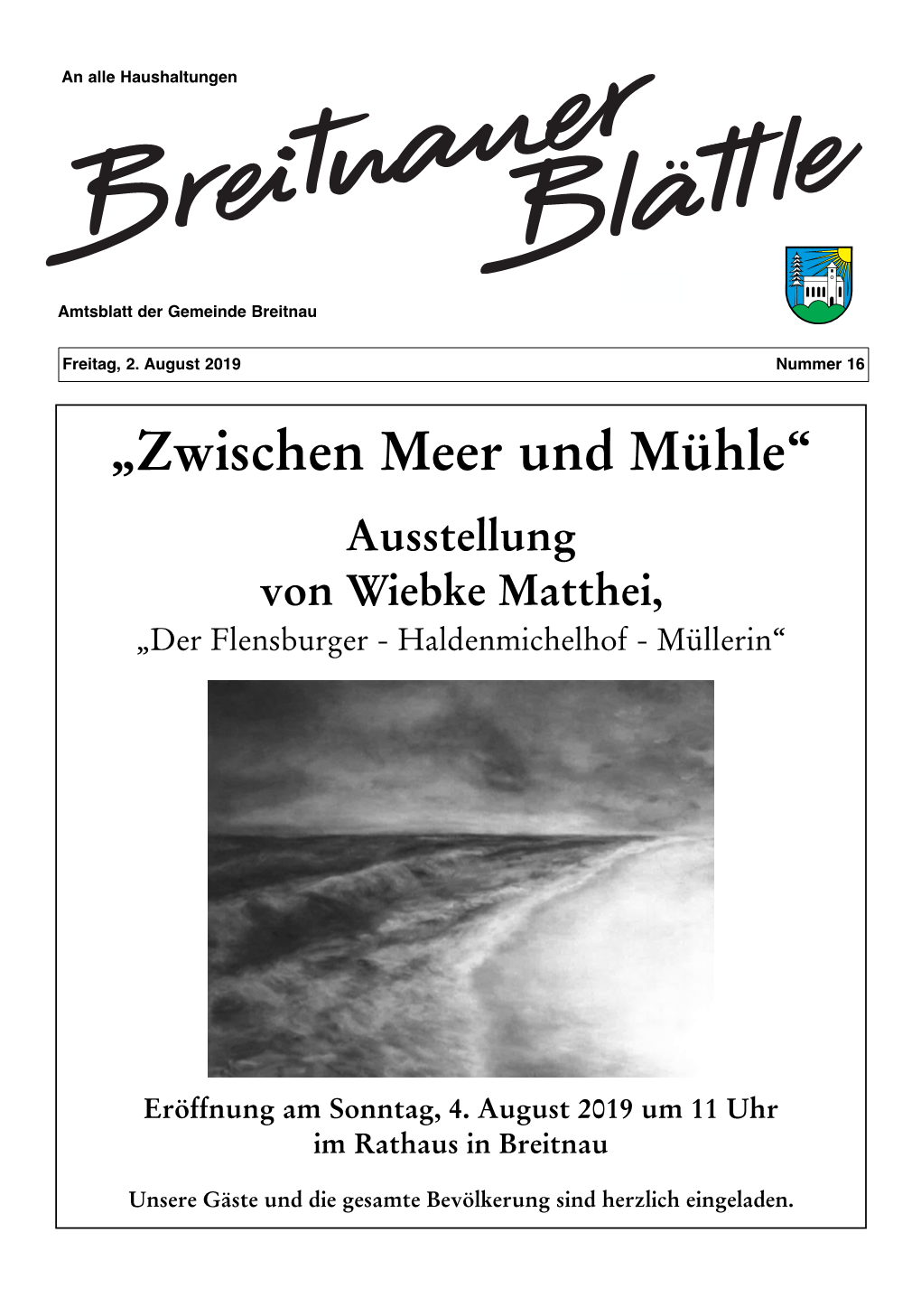 „Zwischen Meer Und Mühle“ Ausstellung Von Wiebke Matthei, „Der Flensburger - Haldenmichelhof - Müllerin“