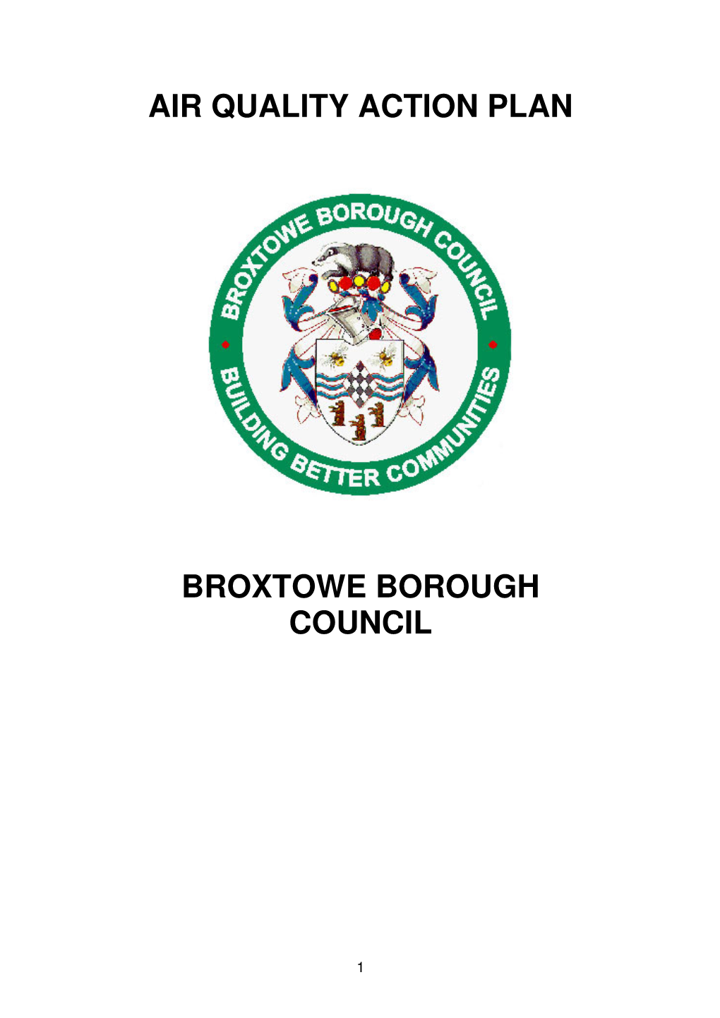 Air Quality Action Plan Broxtowe Borough Council