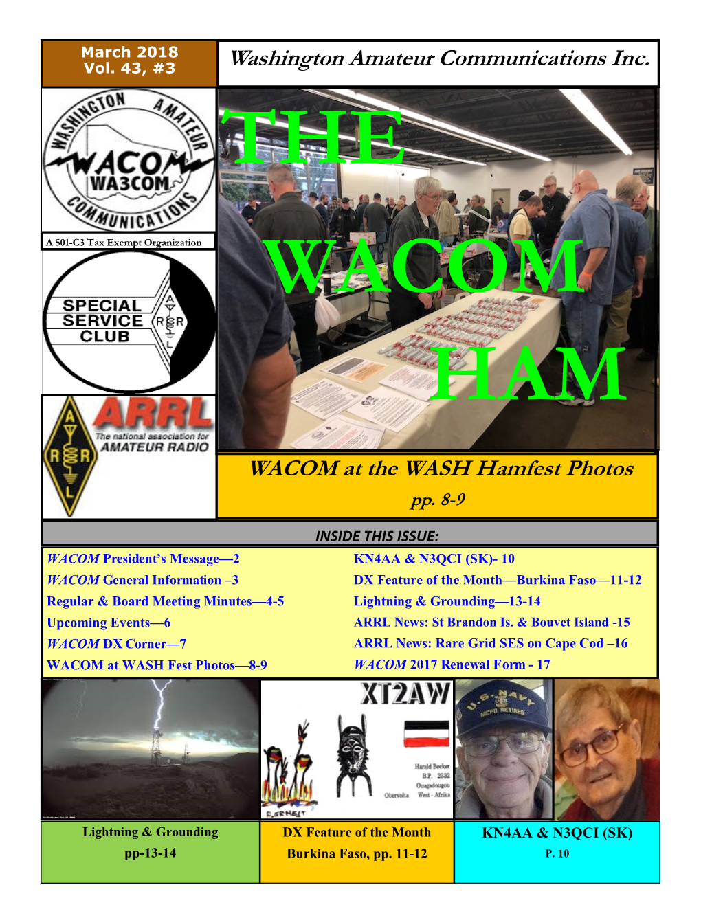 Washington Amateur Communications Inc. WACOM at the WASH Hamfest