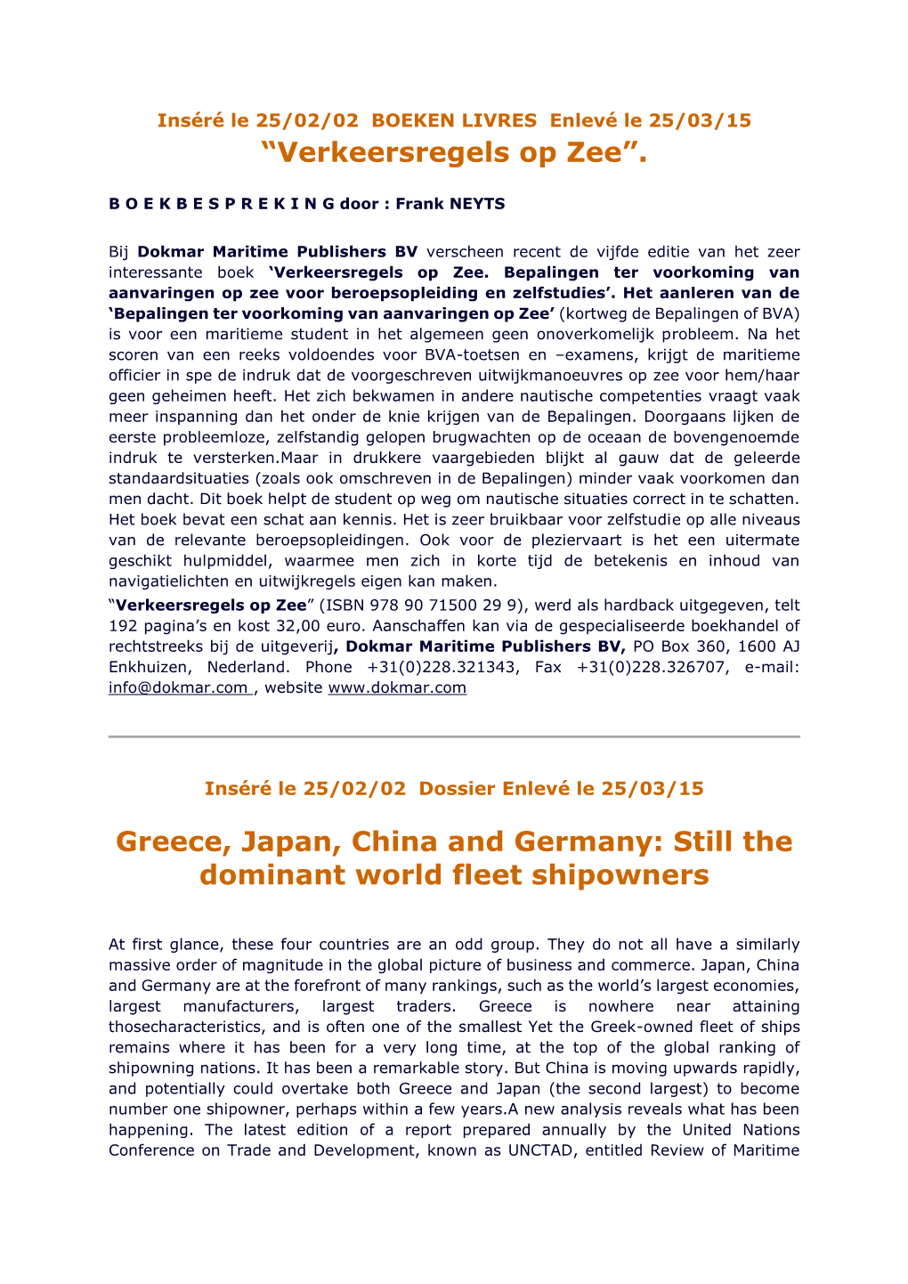 Still the Dominant World Fleet Shipowners