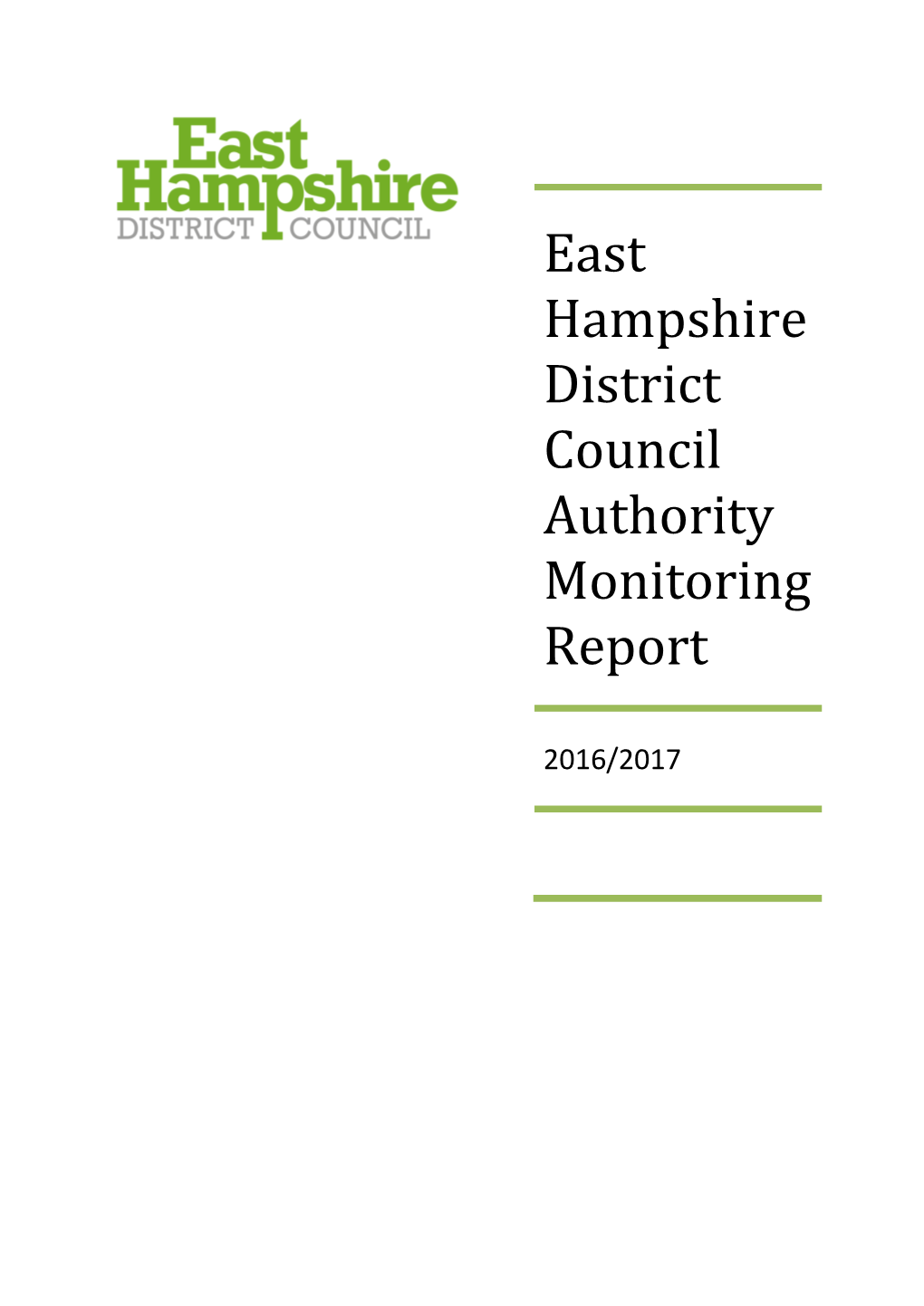East Hampshire District Council Authority Monitoring Report