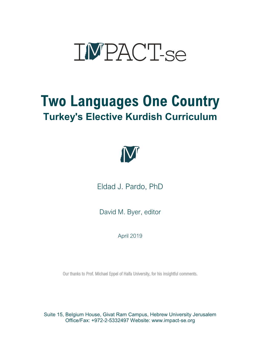 TWO LANGUAGES ONE COUNTRY: Turkey's Elective