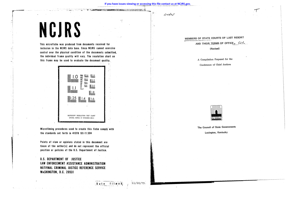 1 111111.25 11111 I.4 111111.6 U.S. DEPARTMENT of JUSTICE LAW