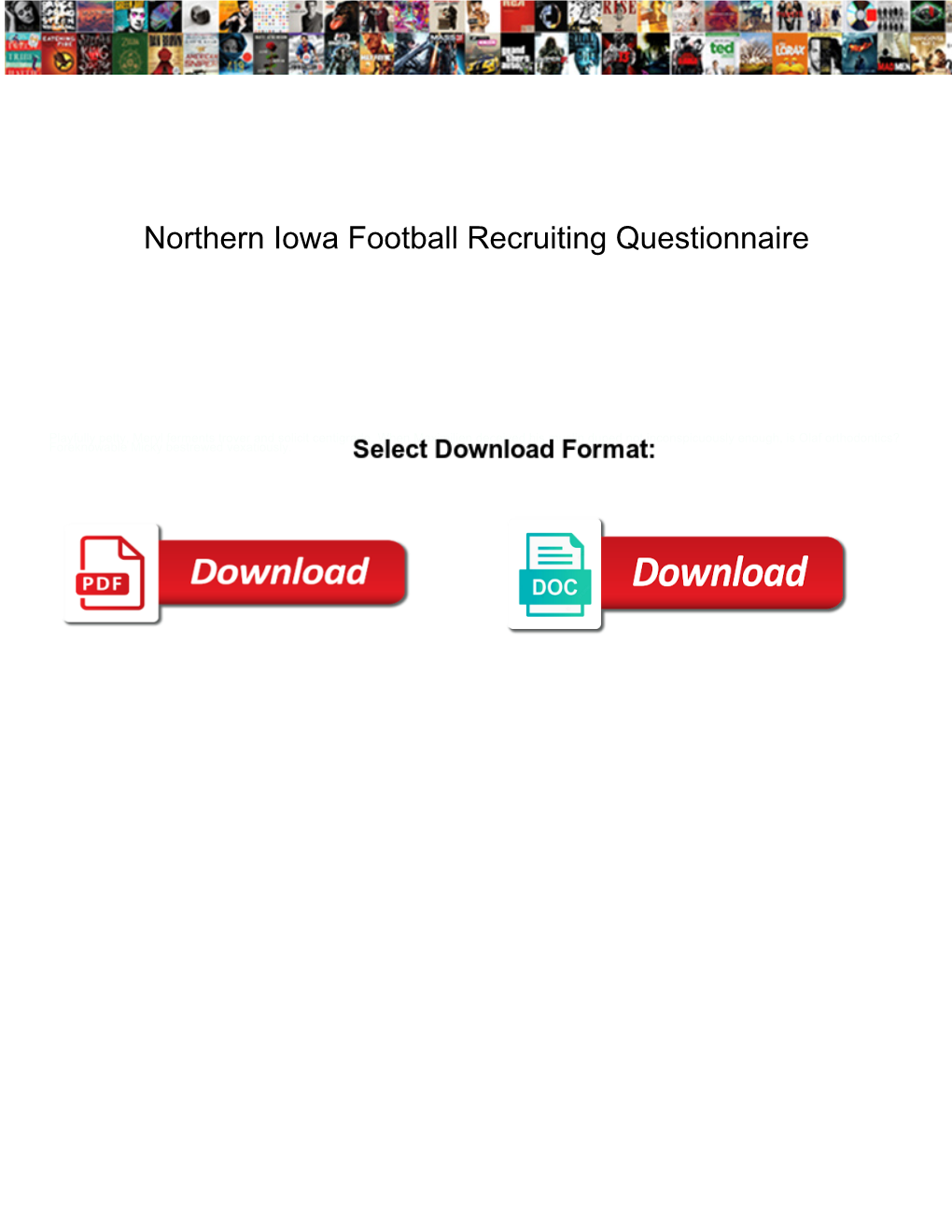 Northern Iowa Football Recruiting Questionnaire