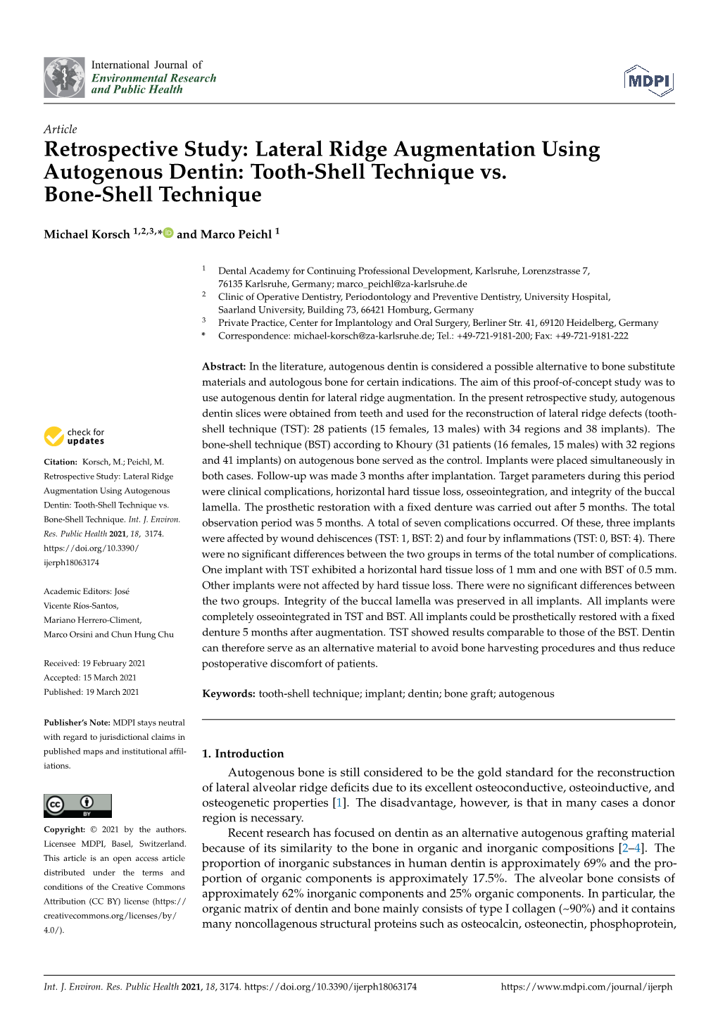 Lateral Ridge Augmentation Using Autogenous Dentin: Tooth-Shell Technique Vs