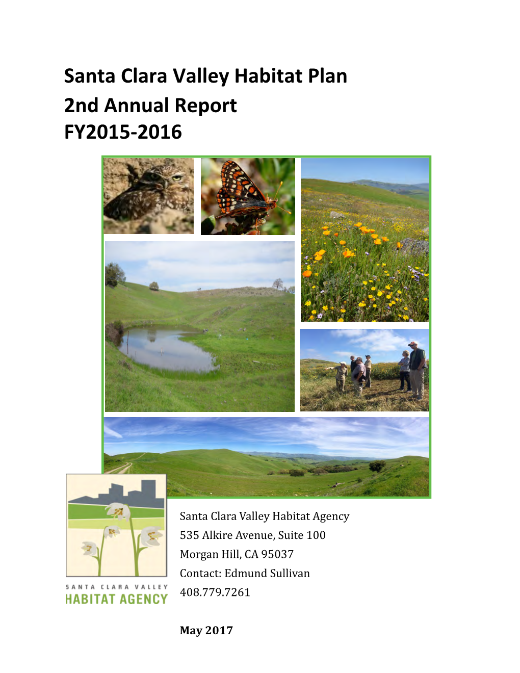 Santa Clara Valley Habitat Plan 2Nd Annual Report FY2015-2016