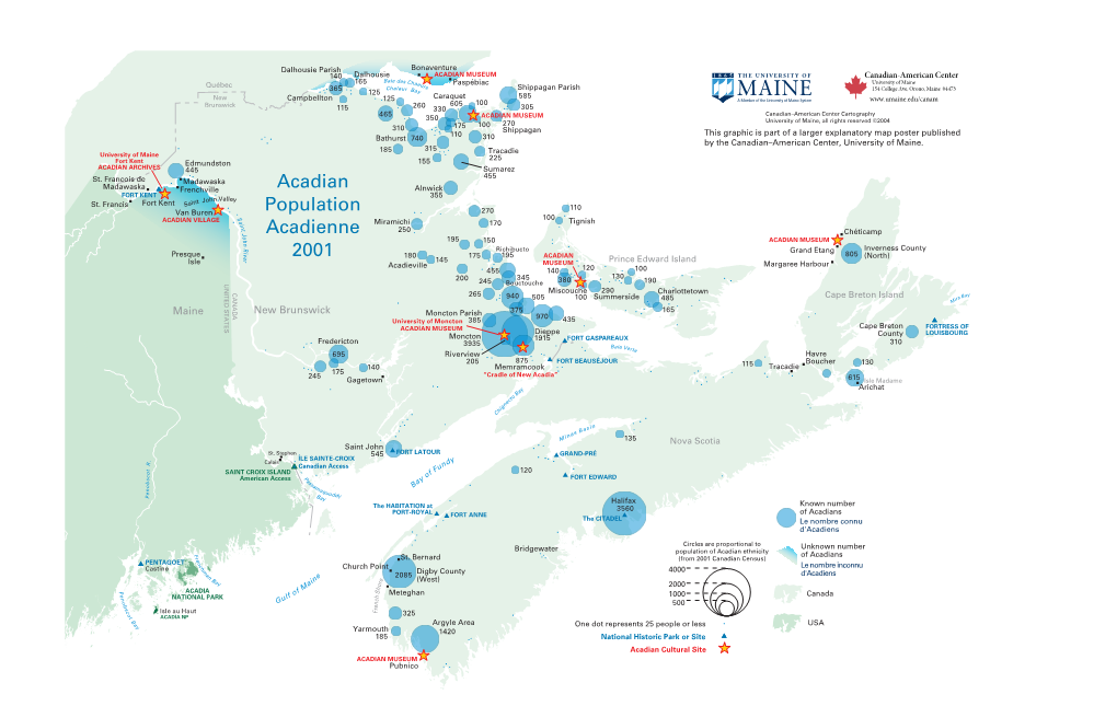 Acadian Population Acadienne 2001