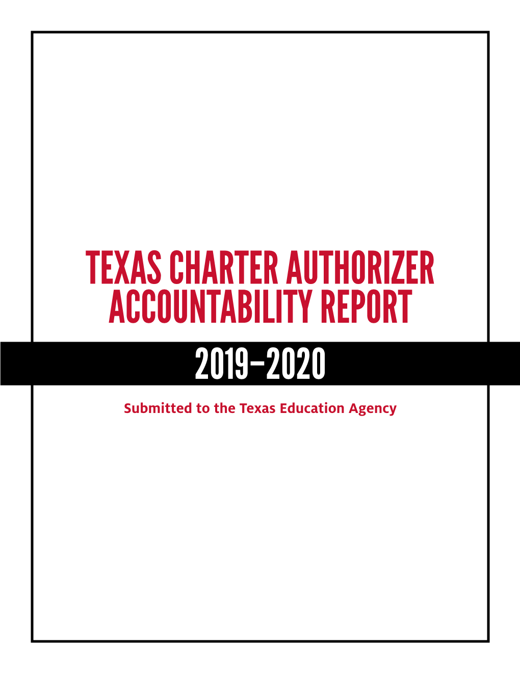 Charter Authorizer Accountability Report 2019-20