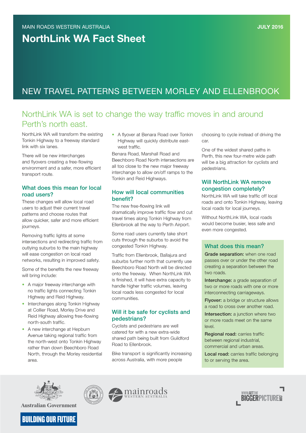 Northlink WA Fact Sheet