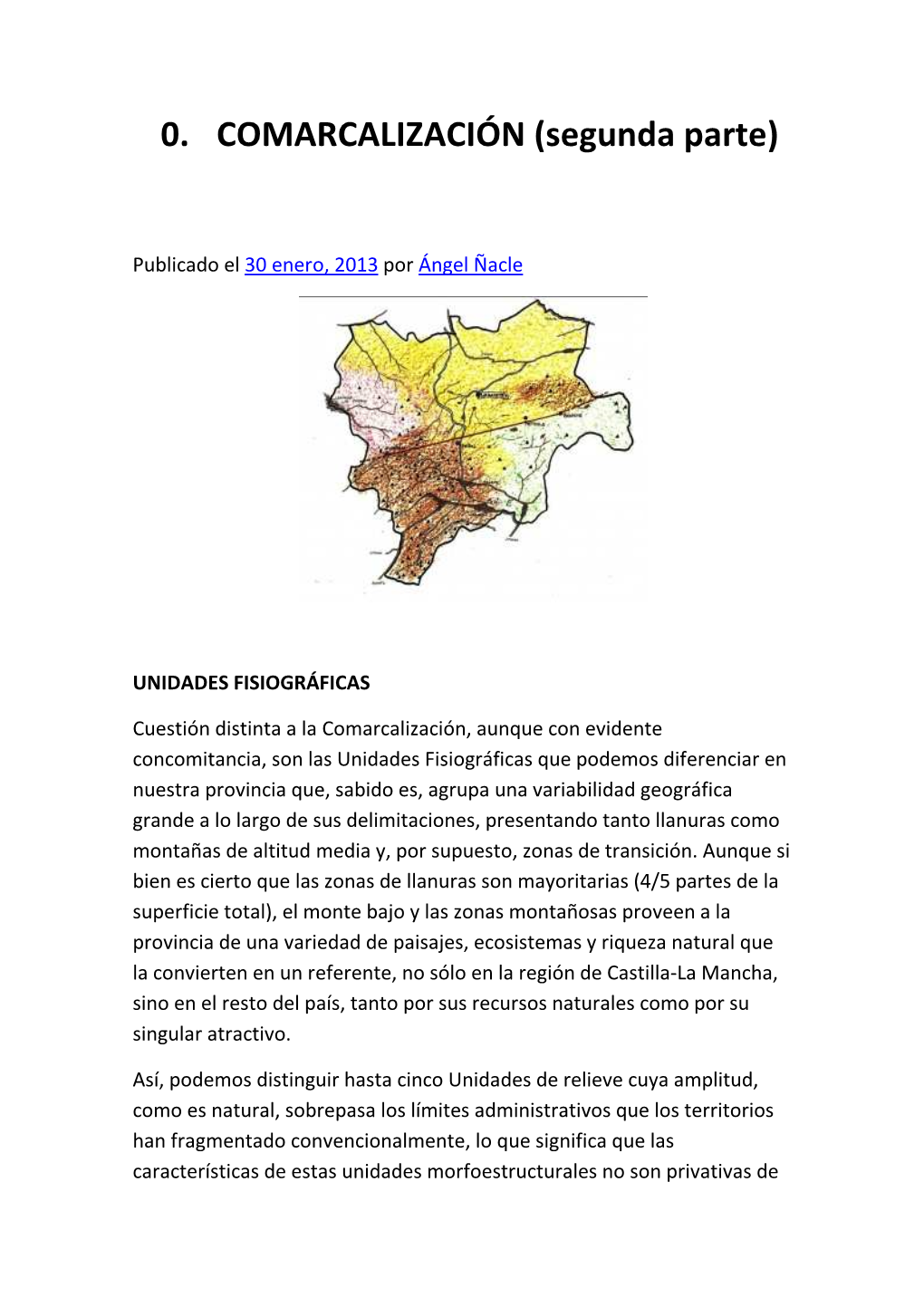 0. COMARCALIZACIÓN (Segunda Parte)