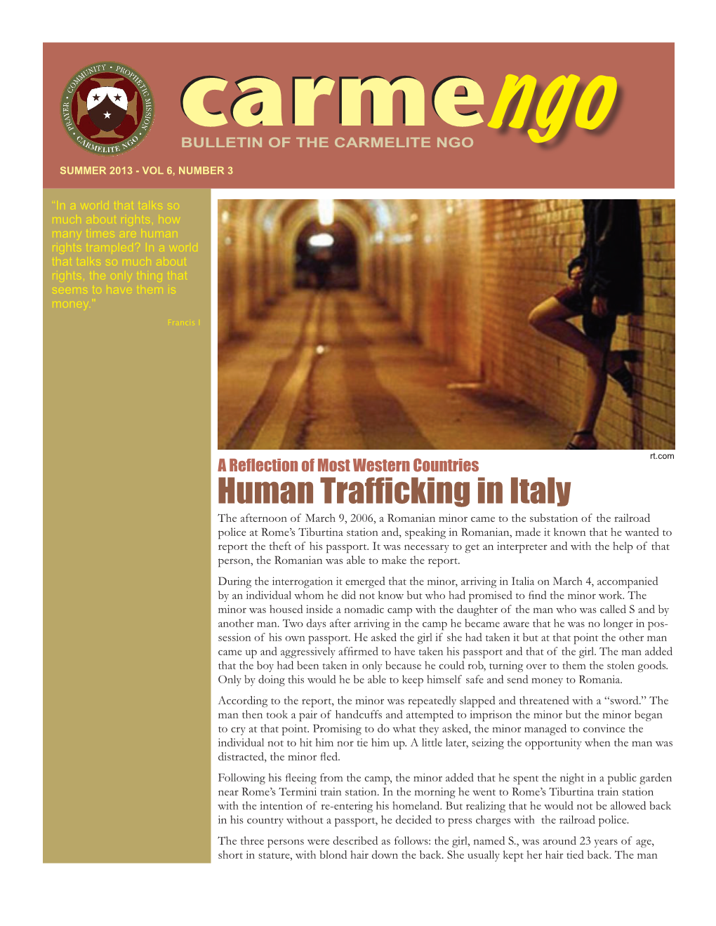 Human Trafficking in Italy