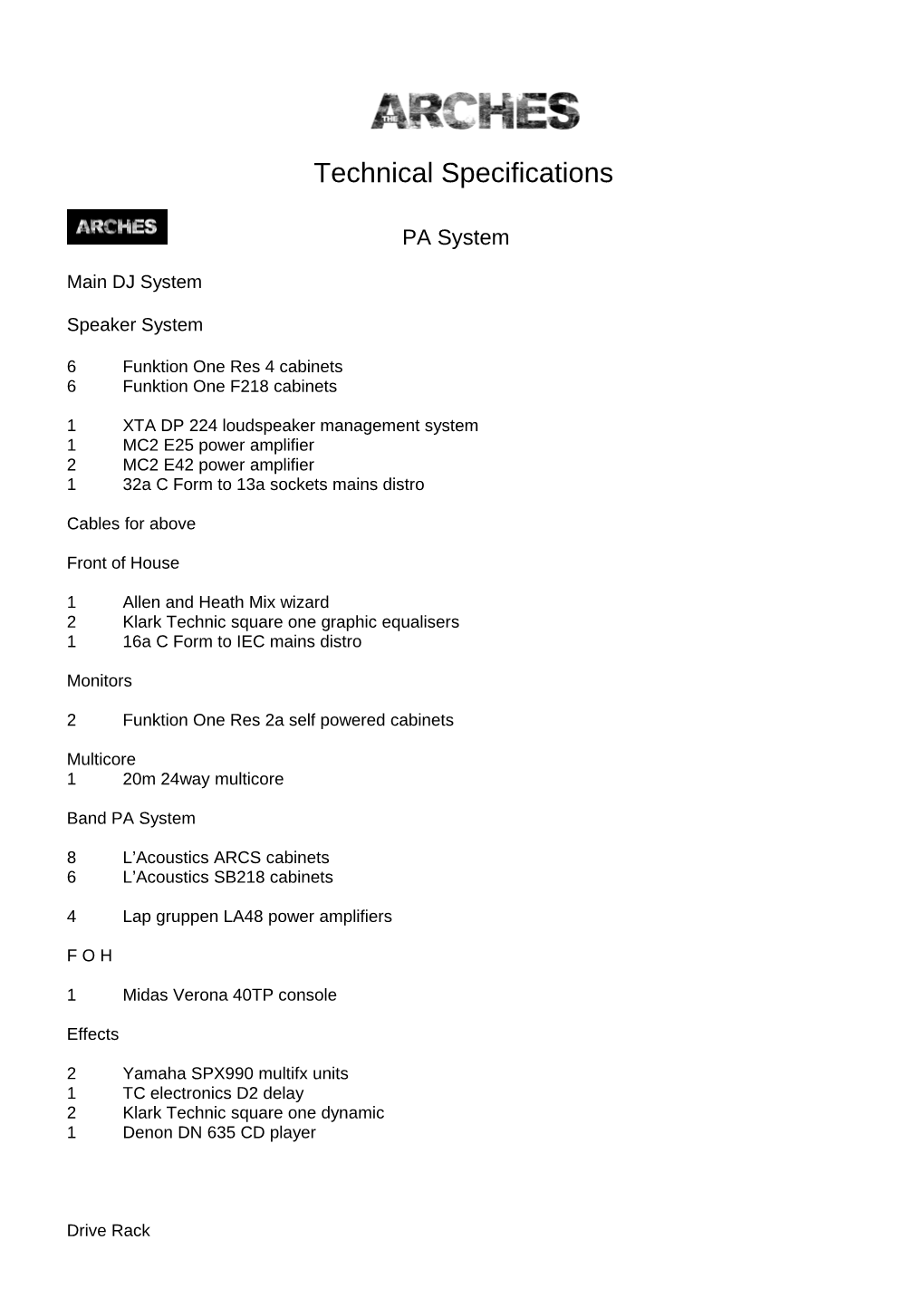 Technical Specifications s2