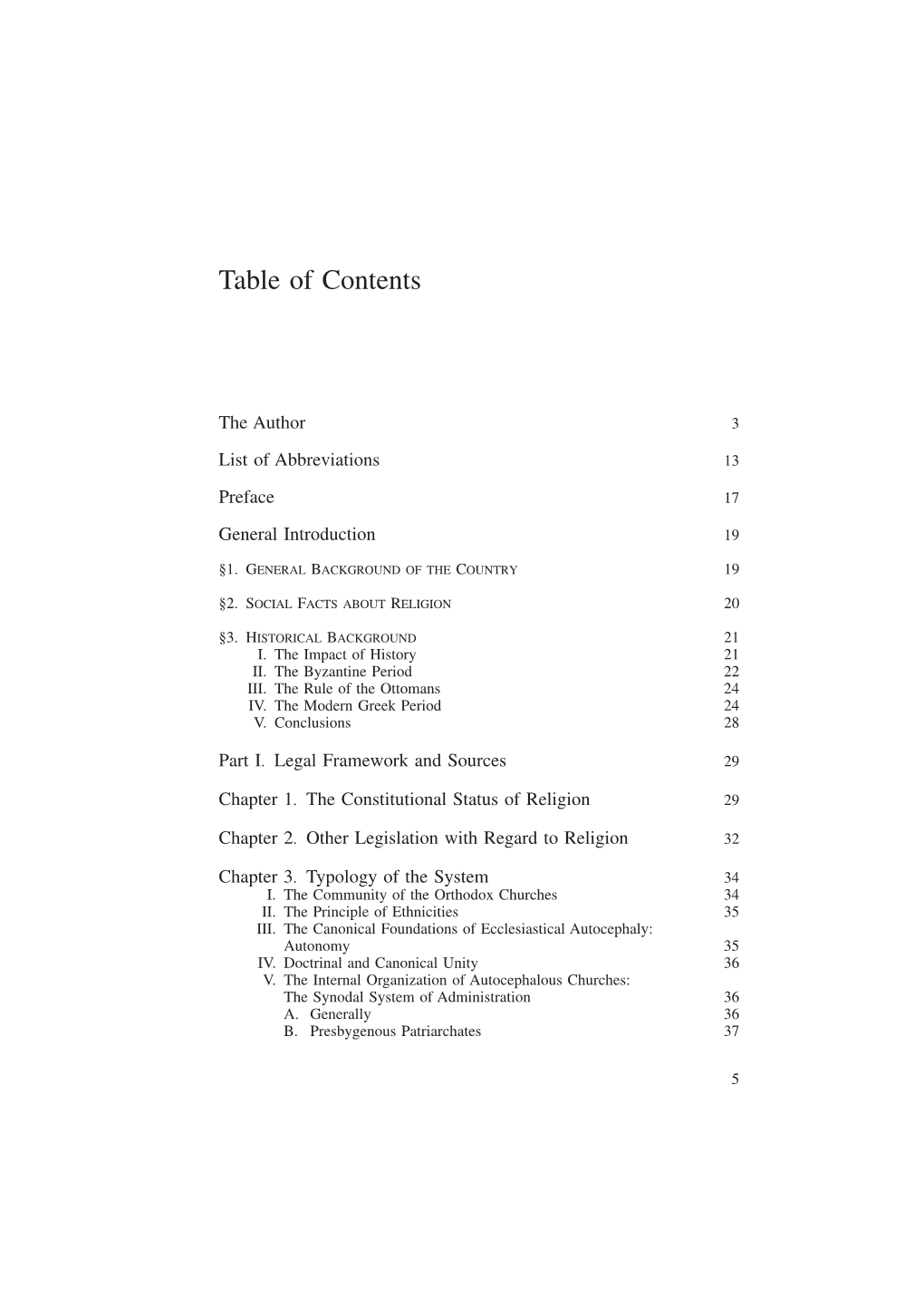 Table of Contents