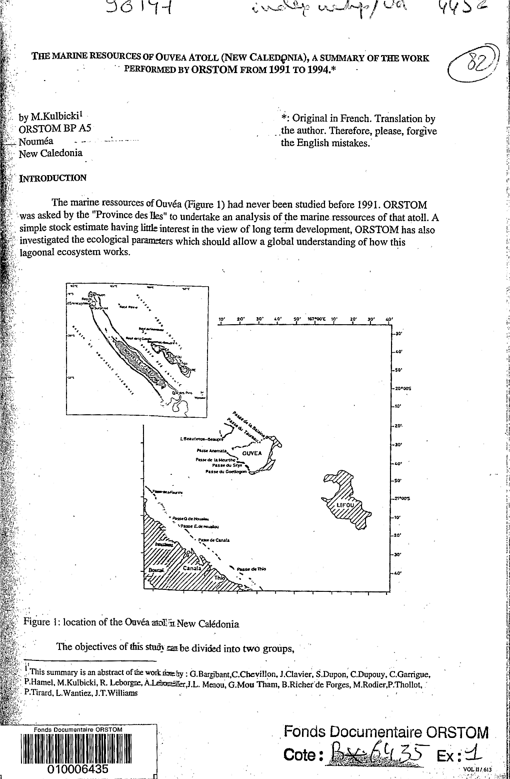 The Marine Resources of Ouvea Atoll (New Caledonia)