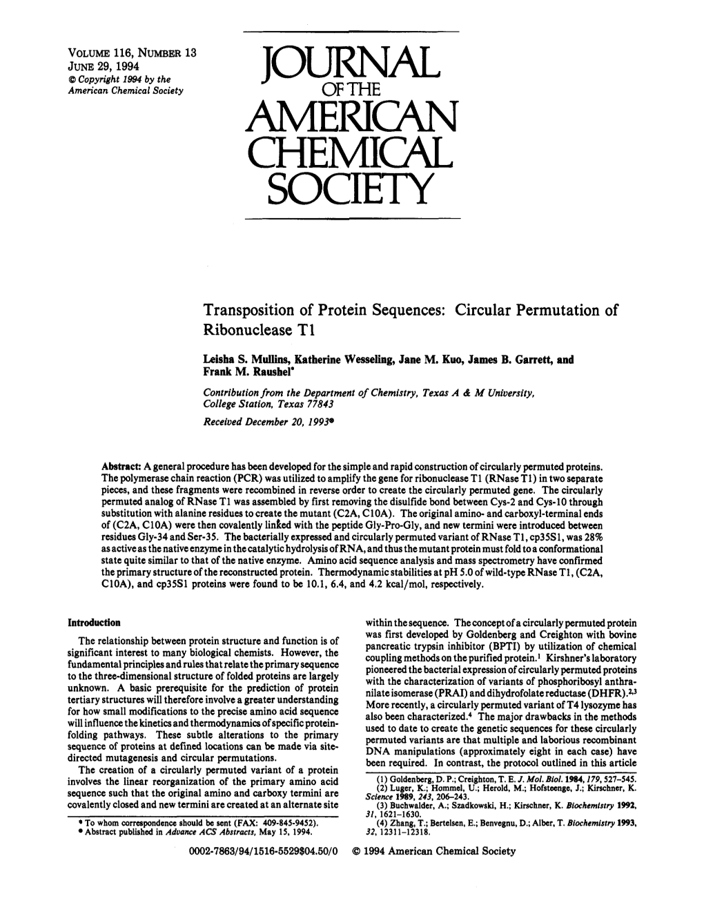 Journal Ame" Chemical Society