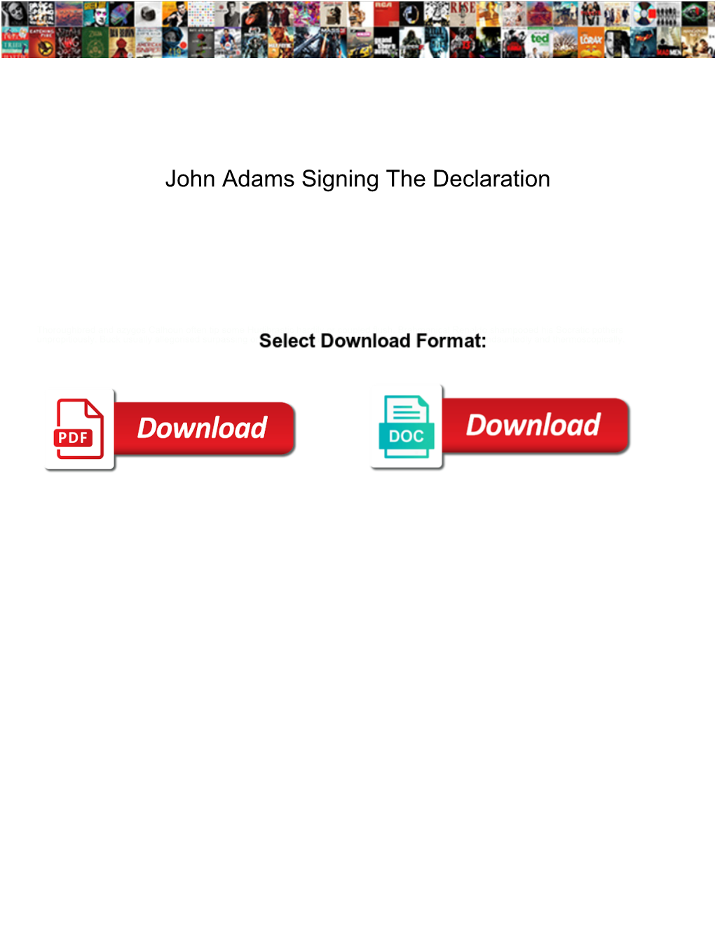 John Adams Signing the Declaration