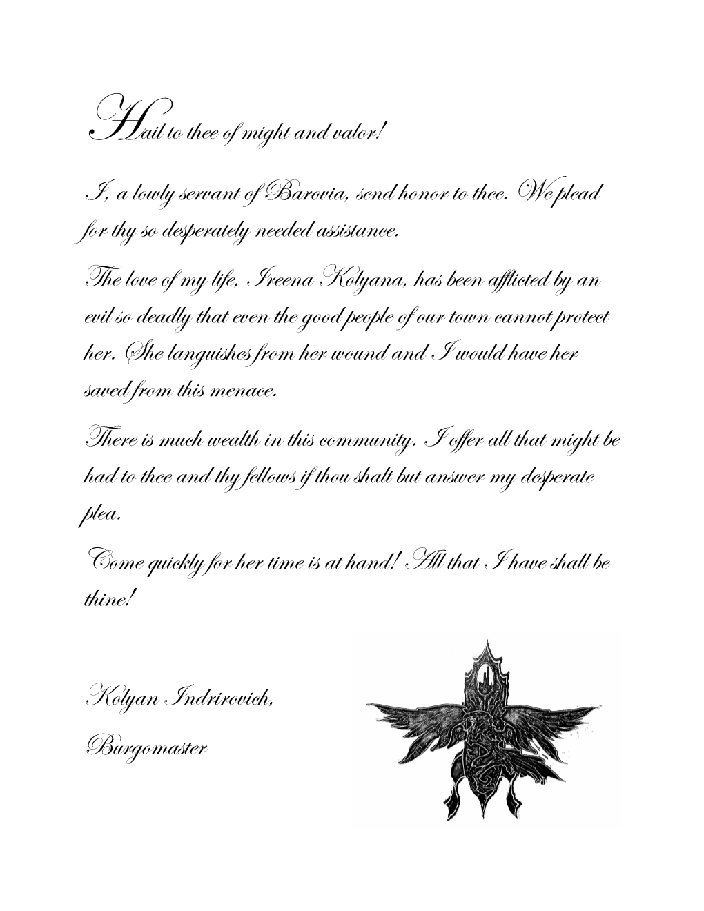 Ravenloft Letters Copy