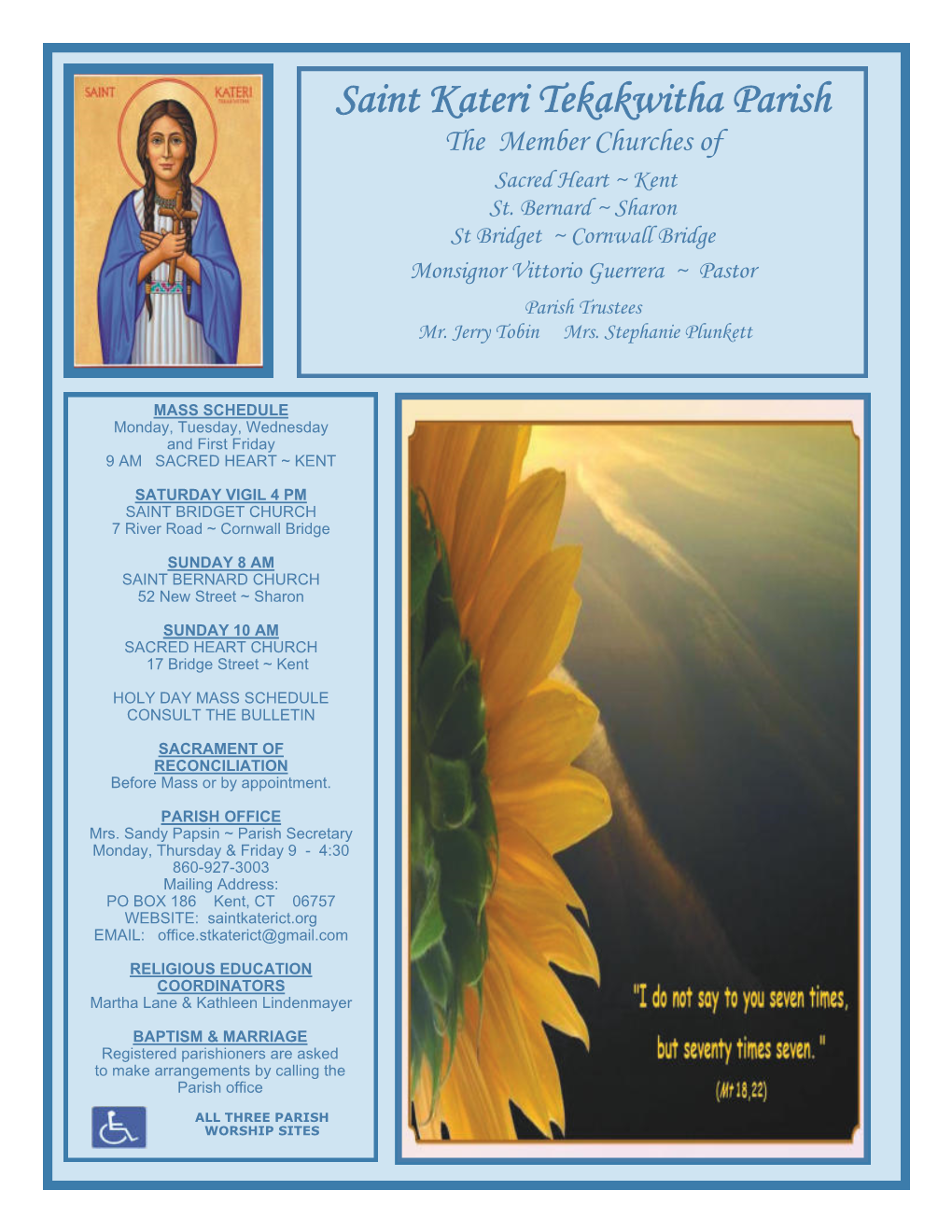 Saint Kateri Tekakwitha Parish the Member Churches Of