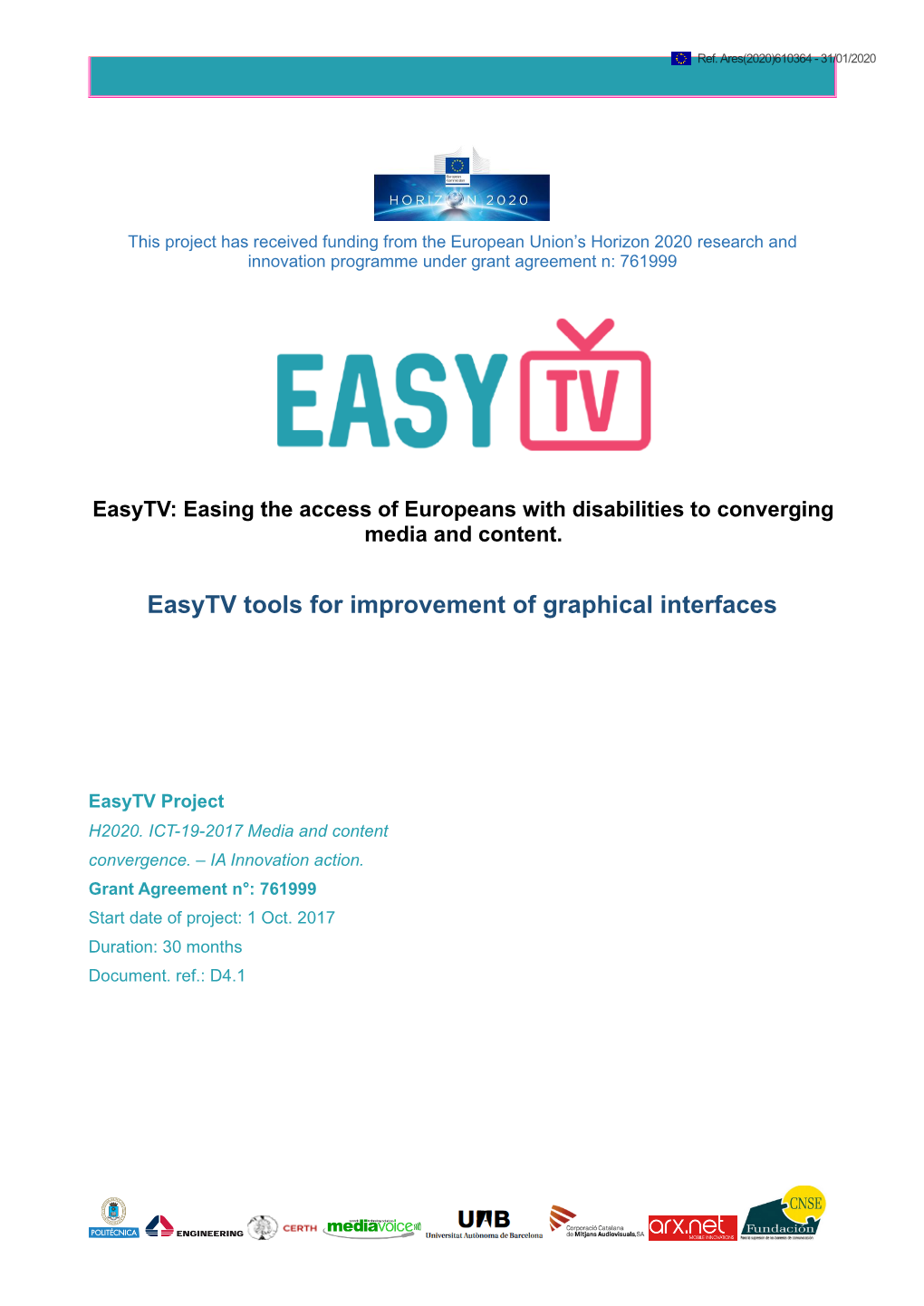 D2.2: Easytv Tools for Improvement of Graphical Interfaces