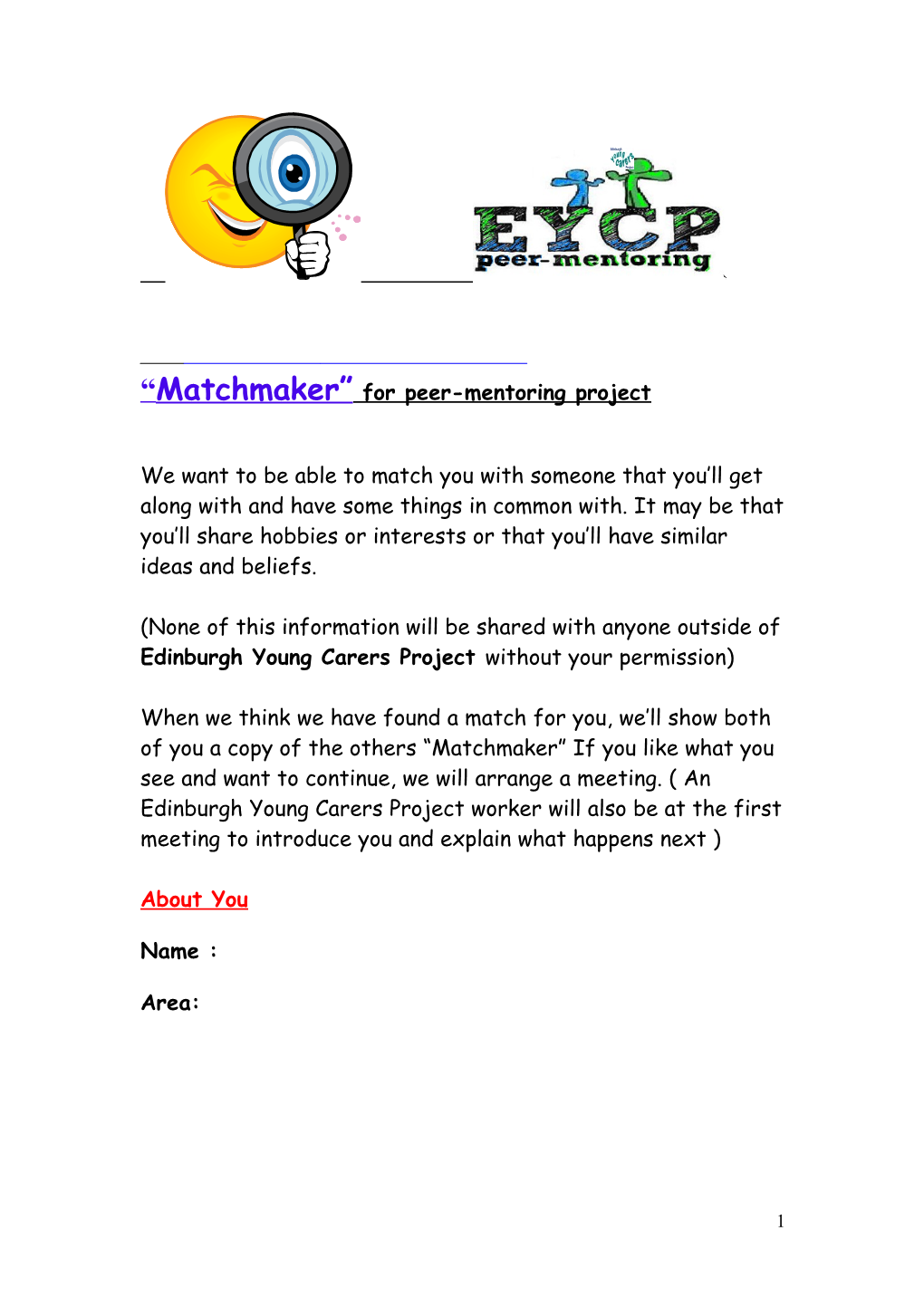 Matchmaker for Peer-Mentoring Project