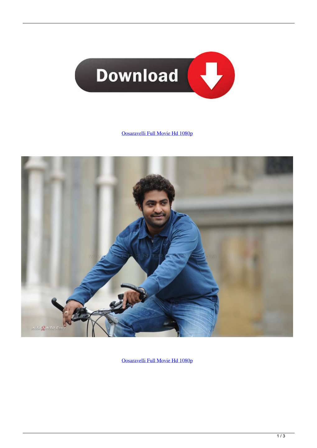 Oosaravelli Full Movie Hd 1080P