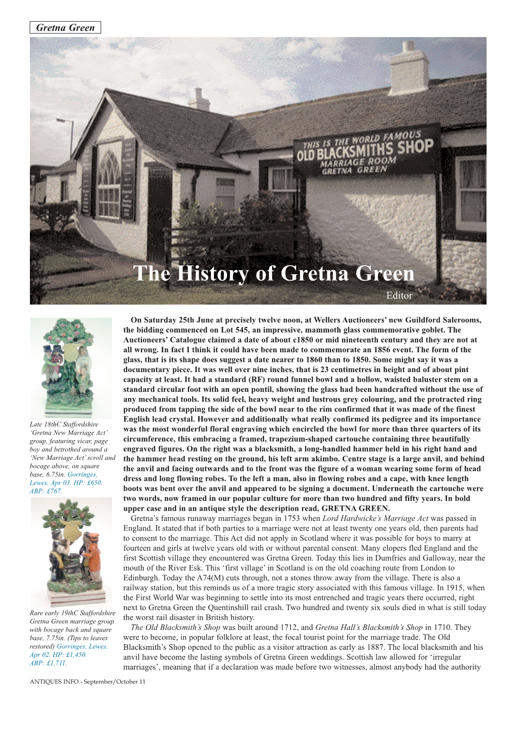 The History of Gretna Green Editor